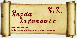 Najda Koturović vizit kartica